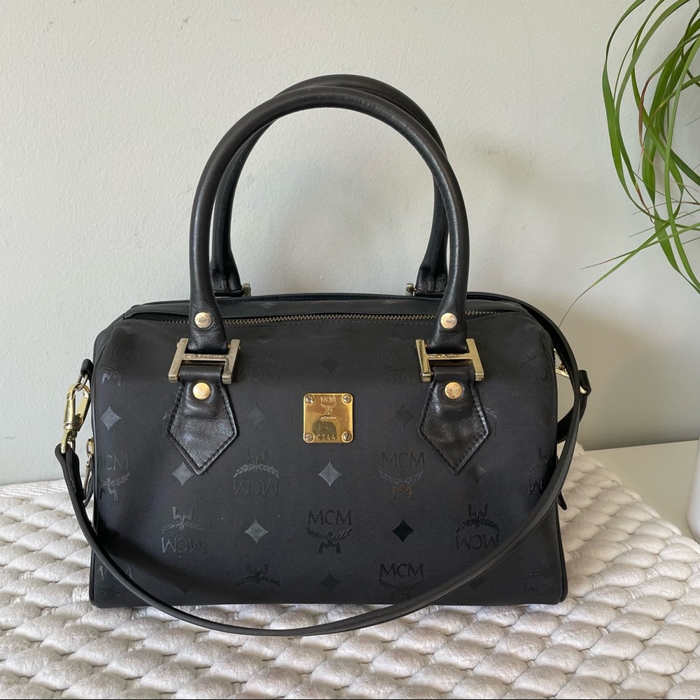 MCM Boston Crossbody Shoulder Bag Black